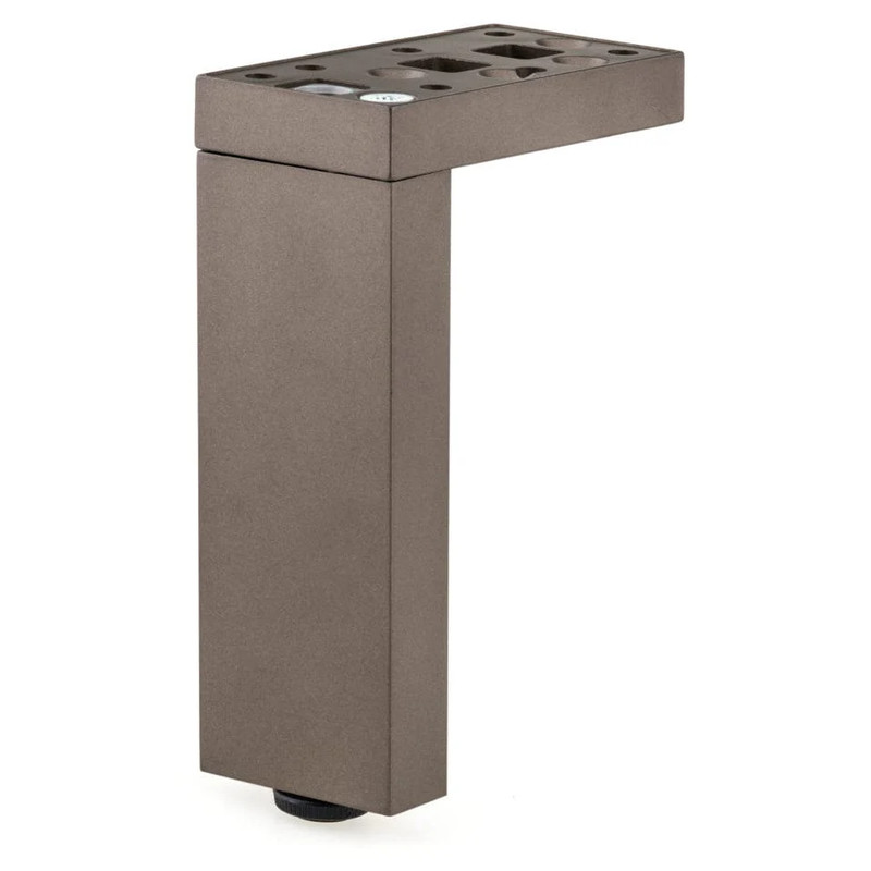 5-29/32" (150 mm) Adjustable Contemporary Versatile T or L Shaped Furniture Leg Bronze